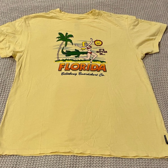 Yellow Florida Billabong Tee - Picture 1 of 4
